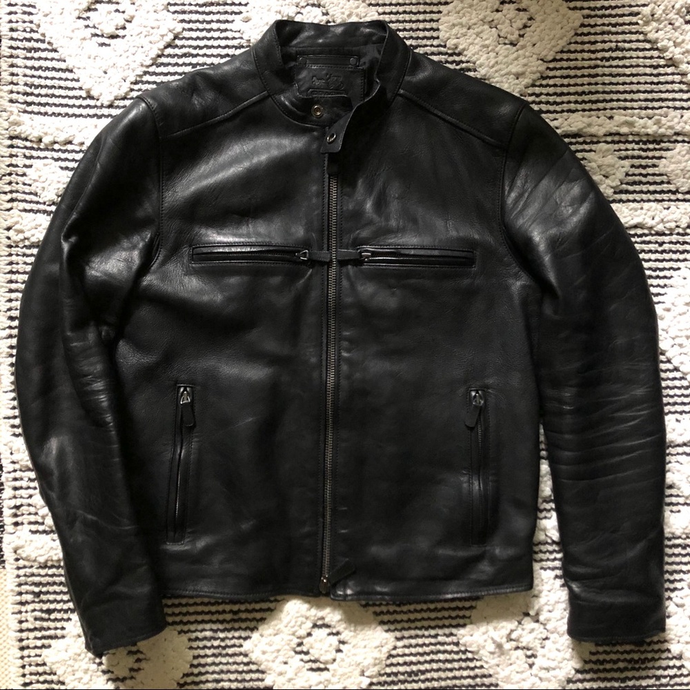 Coach Moto Biker Cafe Racer Jacket
